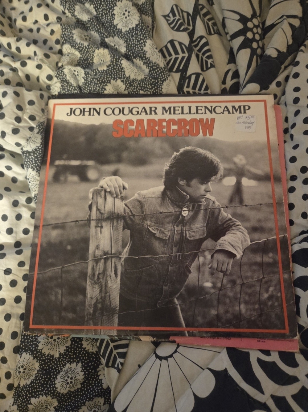 John Cougar Mellencamp Scarecrow Vinyl Record Album Brown Black